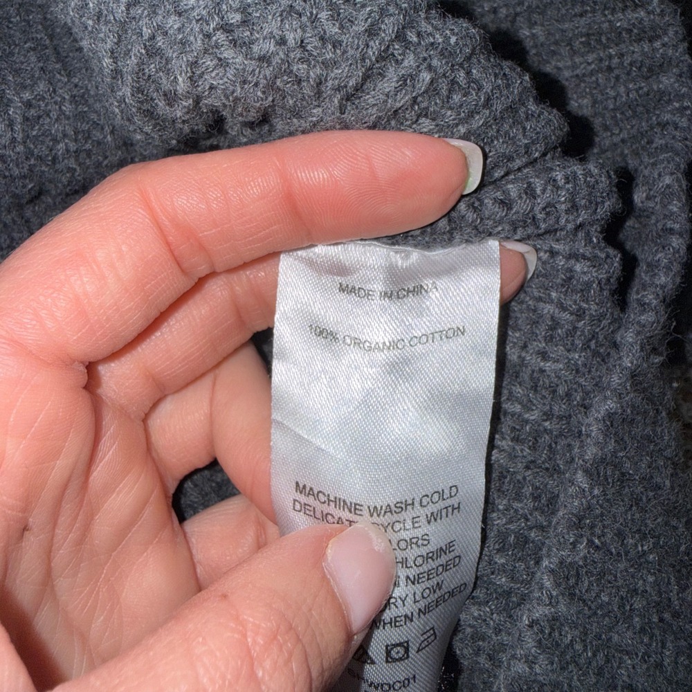 Quince Women's Ribbed Crewneck Sweater in Charcoal Gray - Picture 3 of 6